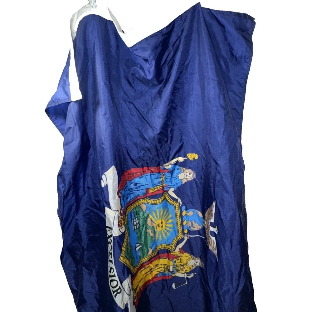 Perma-Nyl New York State Flag 3 ft x 5 ft 100% Nylon Made in USA NWOT